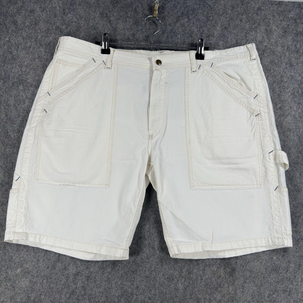 Polo Ralph Lauren Carpenter Shorts Mens 40 White Canvas Workwear GI Fit